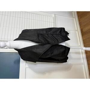 Dance & Marvel Black Asymmetrical Zip Moto Jacket with Wide Collar - XL